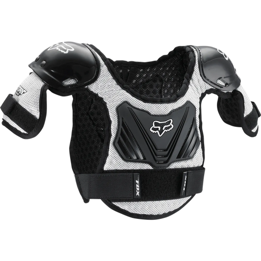 FOX PEEWEE TITAN ROOST Junior Brustpanzer Schwarz/Silber