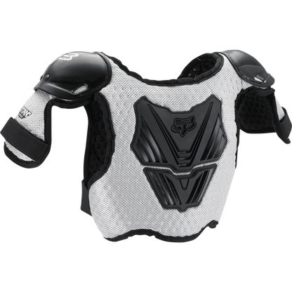 FOX PEEWEE TITAN ROOST Junior Brustpanzer Schwarz/Silber