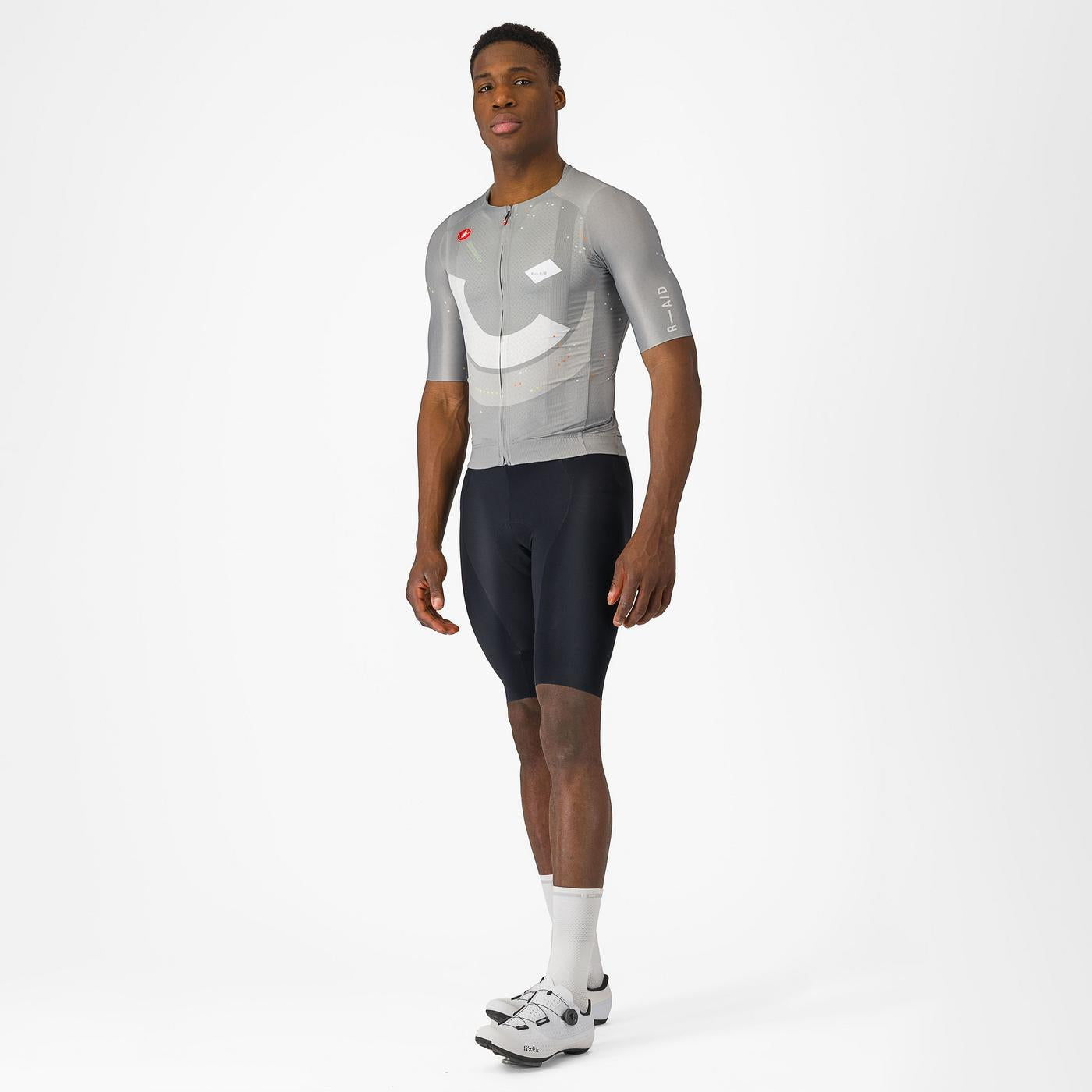 Trikot CASTELLI R-A/D Kurzarm Muticouleur Grau
