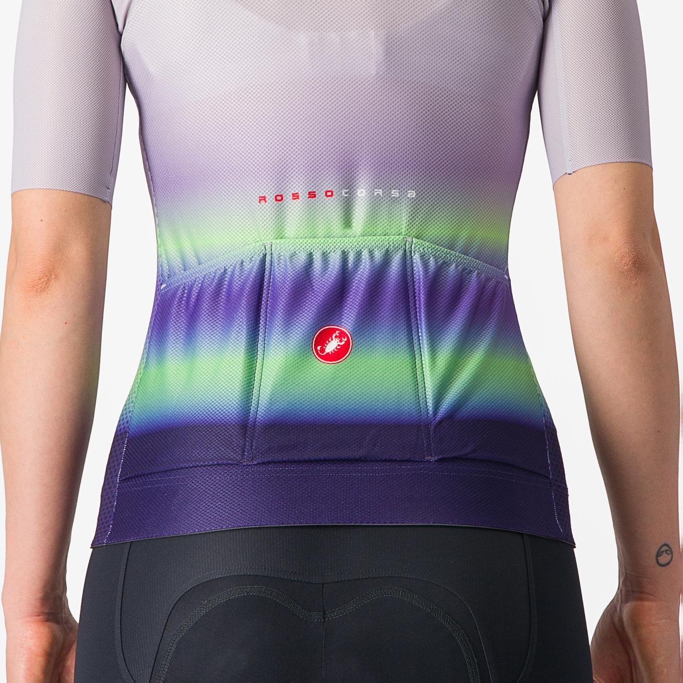 Trikot CASTELLI CLIMBER'S 4.0 W Kurzarm Women Violett/Grün