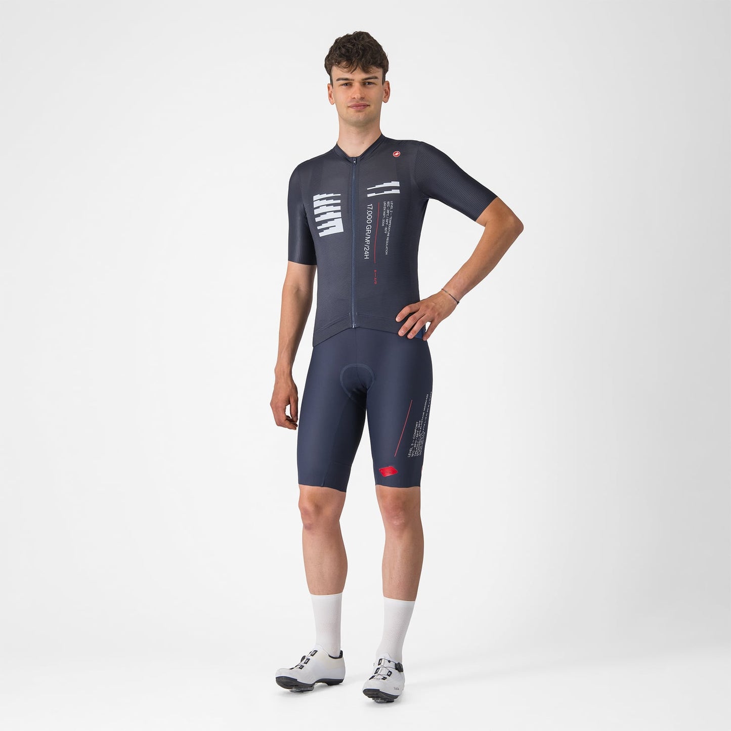 CASTELLI ESPRESSO R--A/D Trikot Kurzarm Blau