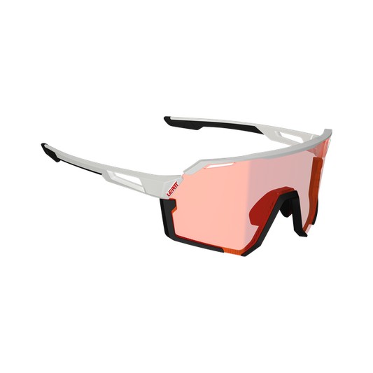 Brille LEATT RIDEVIZ PRO LARGE Weiß Glas Crystal Iriz Rot