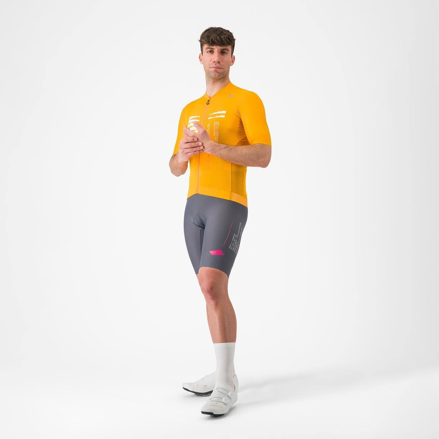 CASTELLI ESPRESSO R--A/D Kurze Trägerhose Rauchgrau