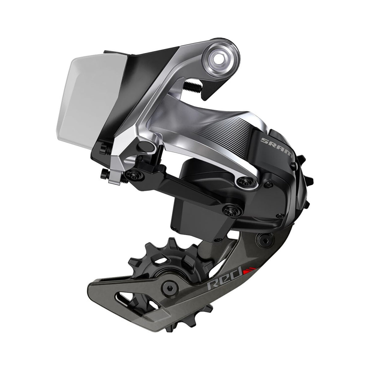 SRAM RED E-TAP 11-fach-Schaltwerk – Produktansicht auf weißem Hintergrund