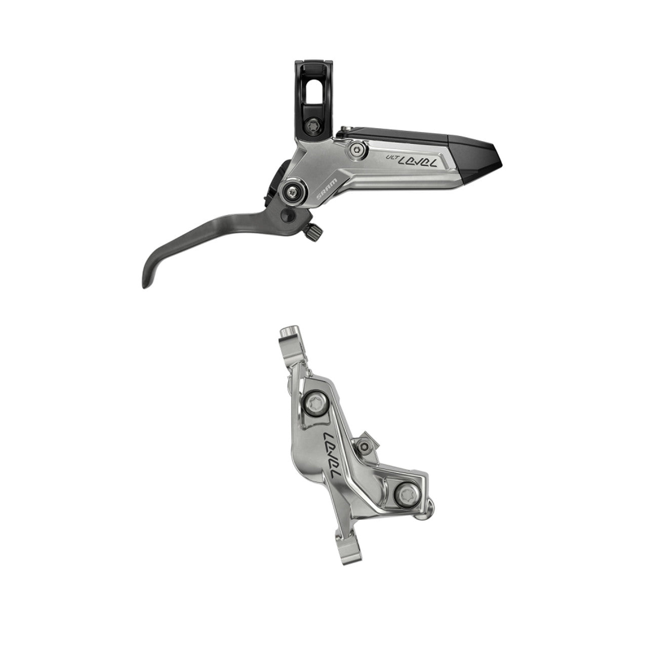 Bremse hinten SRAM LEVEL ULTIMATE STEALTH 4-Kolben Carbon Titanium Visserie Silber