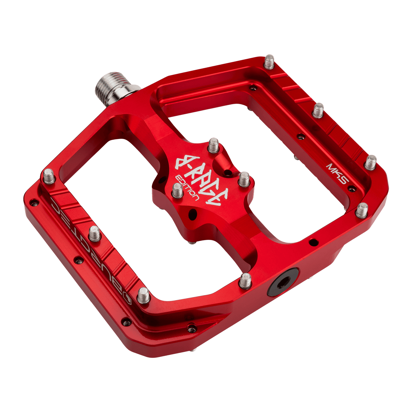 Pedale flach BURGTEC PENTHOUSE FLAT MK5 B-RAGE EDITION Rot