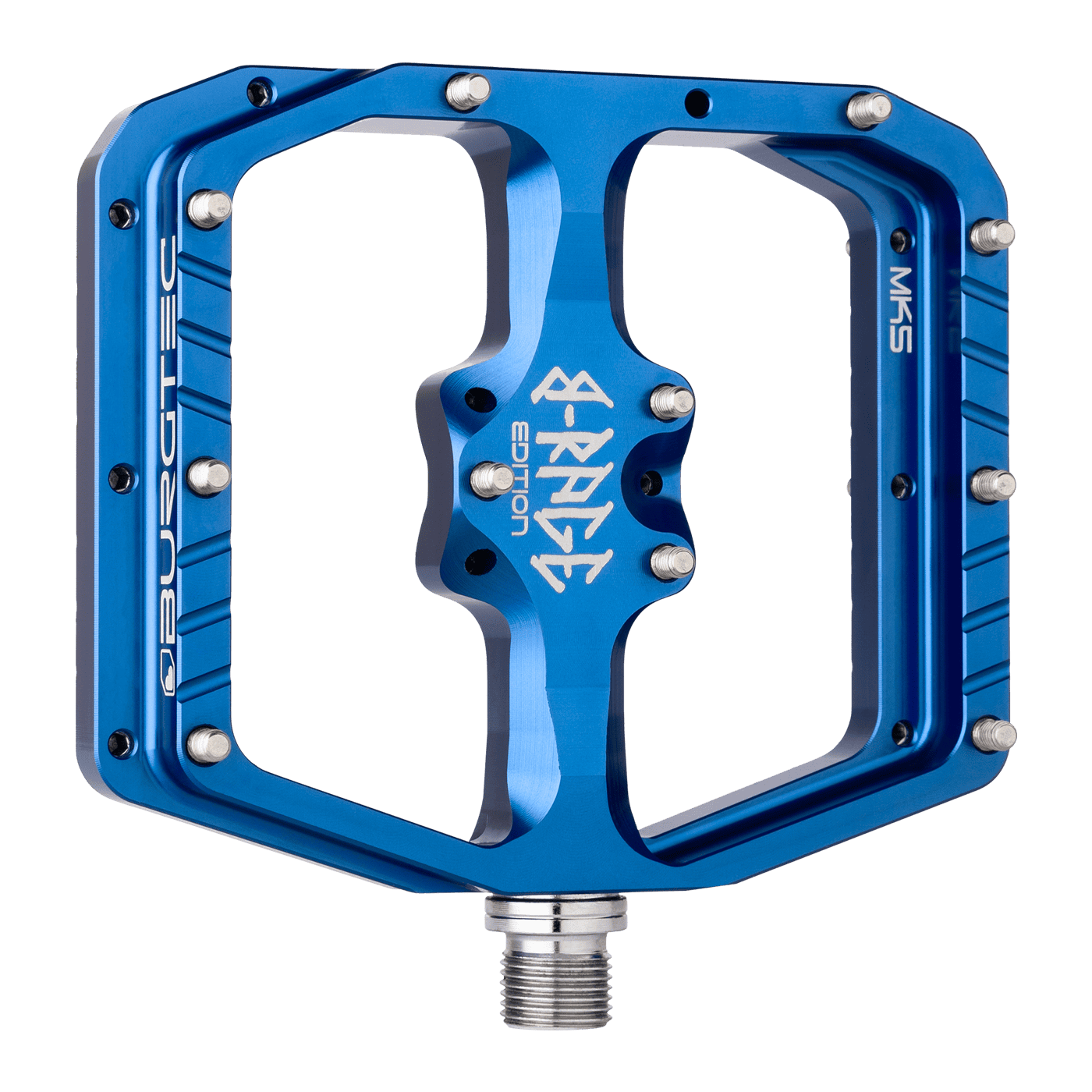 Pedale flach BURGTEC PENTHOUSE FLAT MK5 B-RAGE EDITION Blau