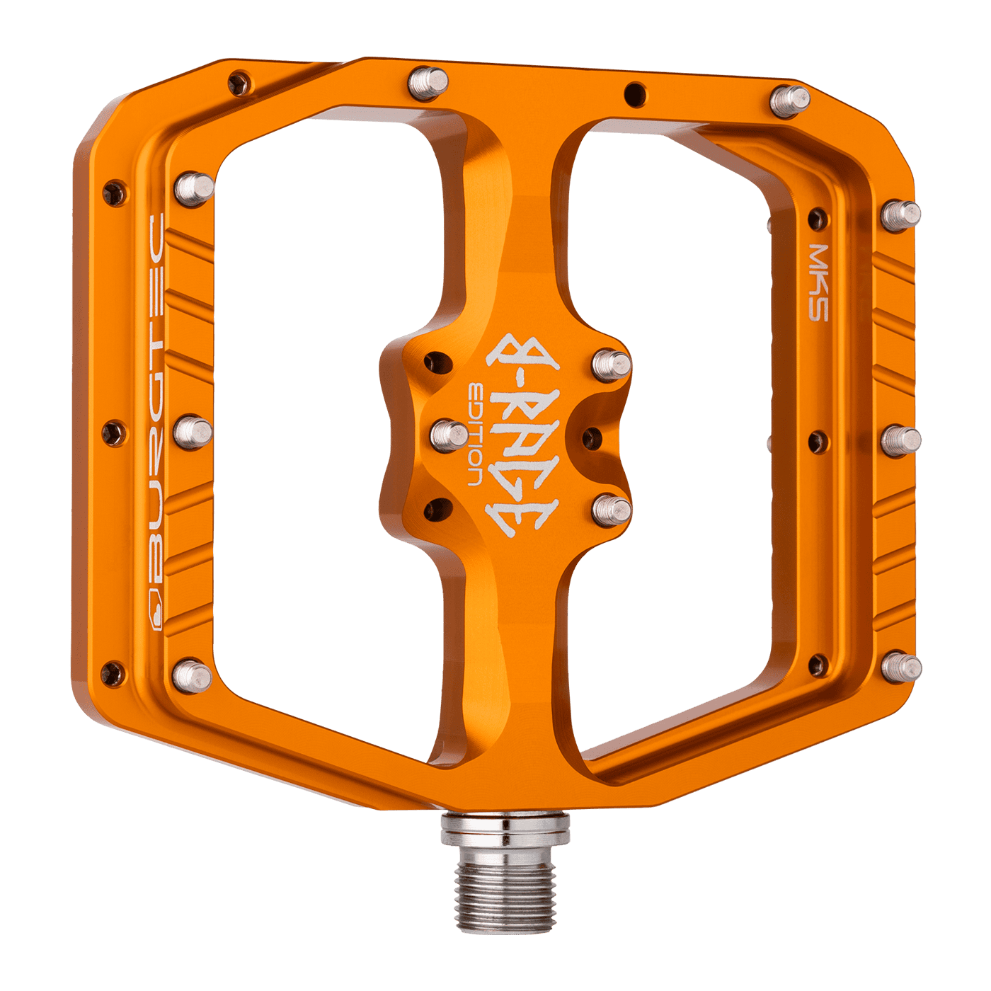 Pedale flach BURGTEC PENTHOUSE FLAT MK5 B-RAGE EDITION Orange