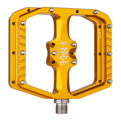 Plattformpedale BURGTEC PENTHOUSE FLAT MK5 B-RAGE EDITION Gold