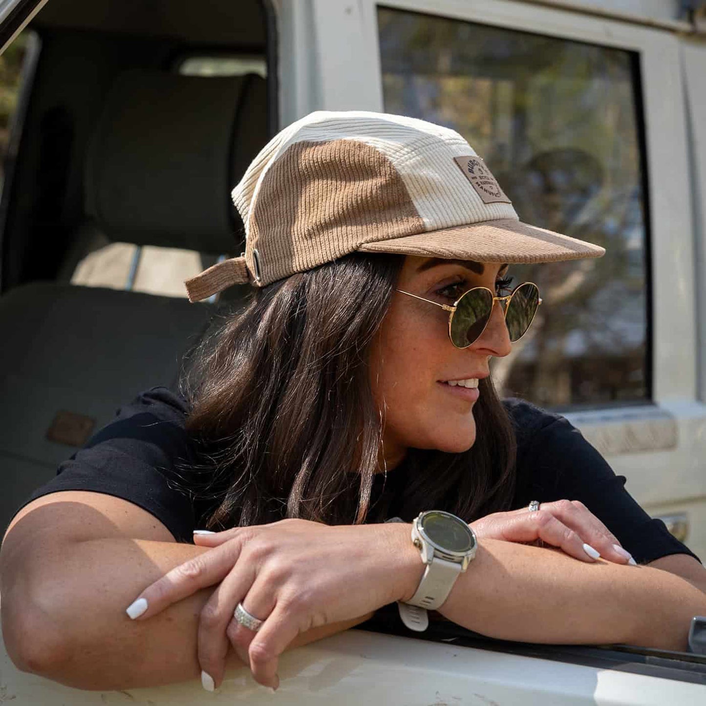 Mütze BURGTEC BANDIT CORDUROY FIVE PANEL Beige/Braun