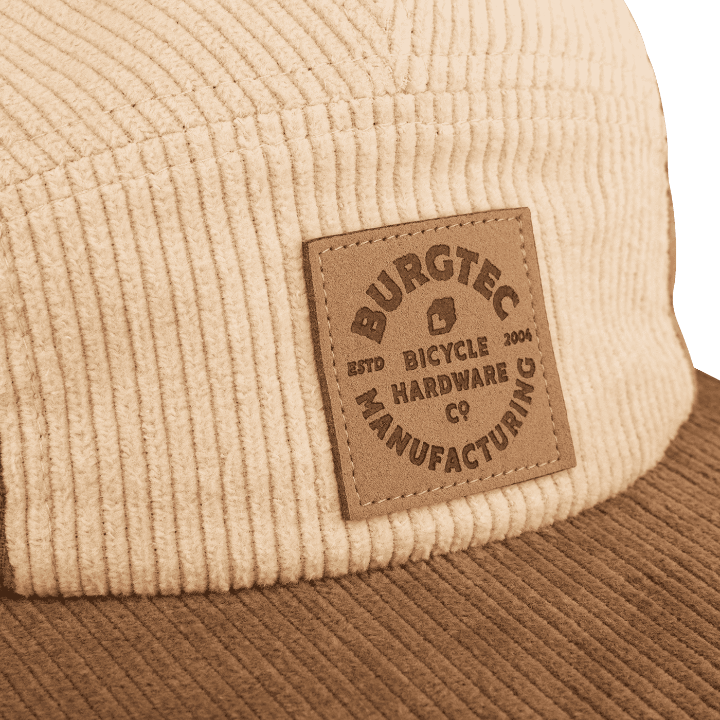 Mütze BURGTEC BANDIT CORDUROY FIVE PANEL Beige/Braun