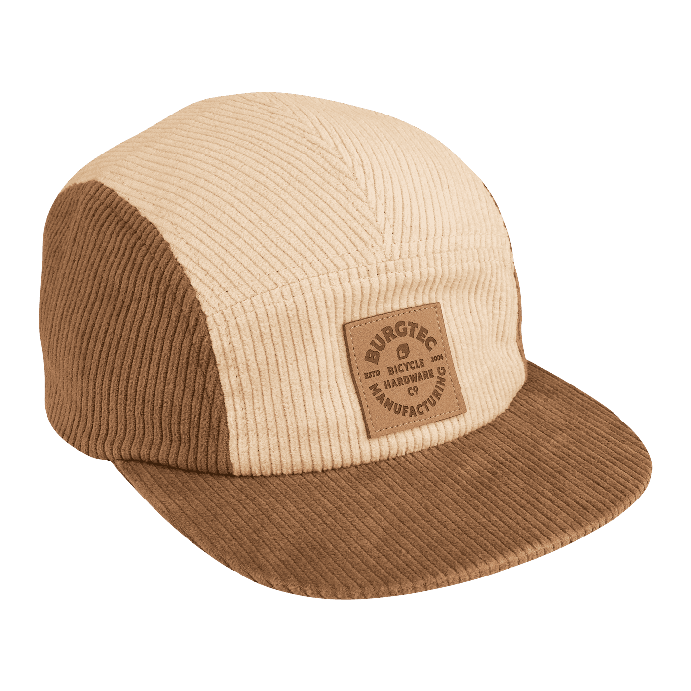 Mütze BURGTEC BANDIT CORDUROY FIVE PANEL Beige/Braun