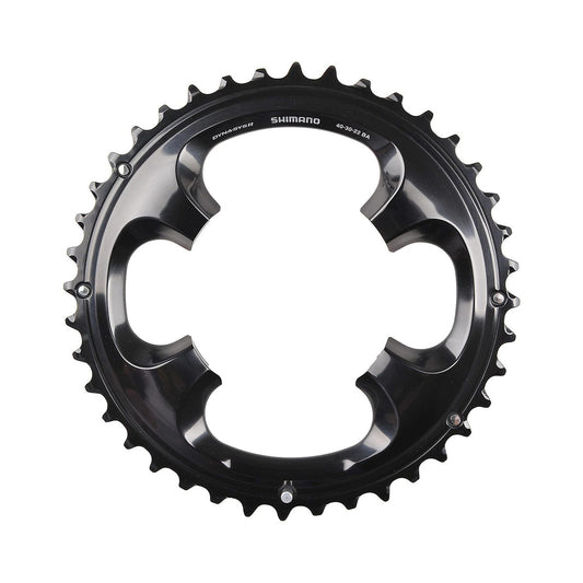 SHIMANO XT M8000 äußeres Kettenblatt für Dreifachkurbel, 11-fach, 4-Loch, 96 mm — Ansicht des Kettenblatts vor weißem Hintergrund