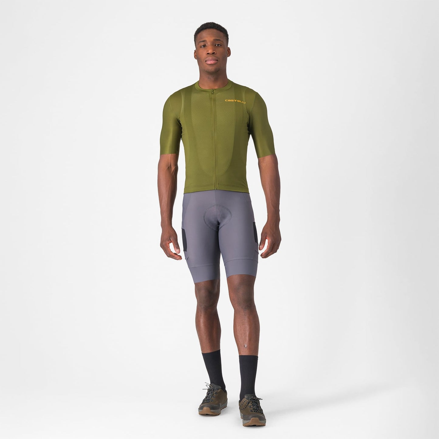 CASTELLI UNLIMITED CARGO Kurze Trägerhose Grau/Schwarz