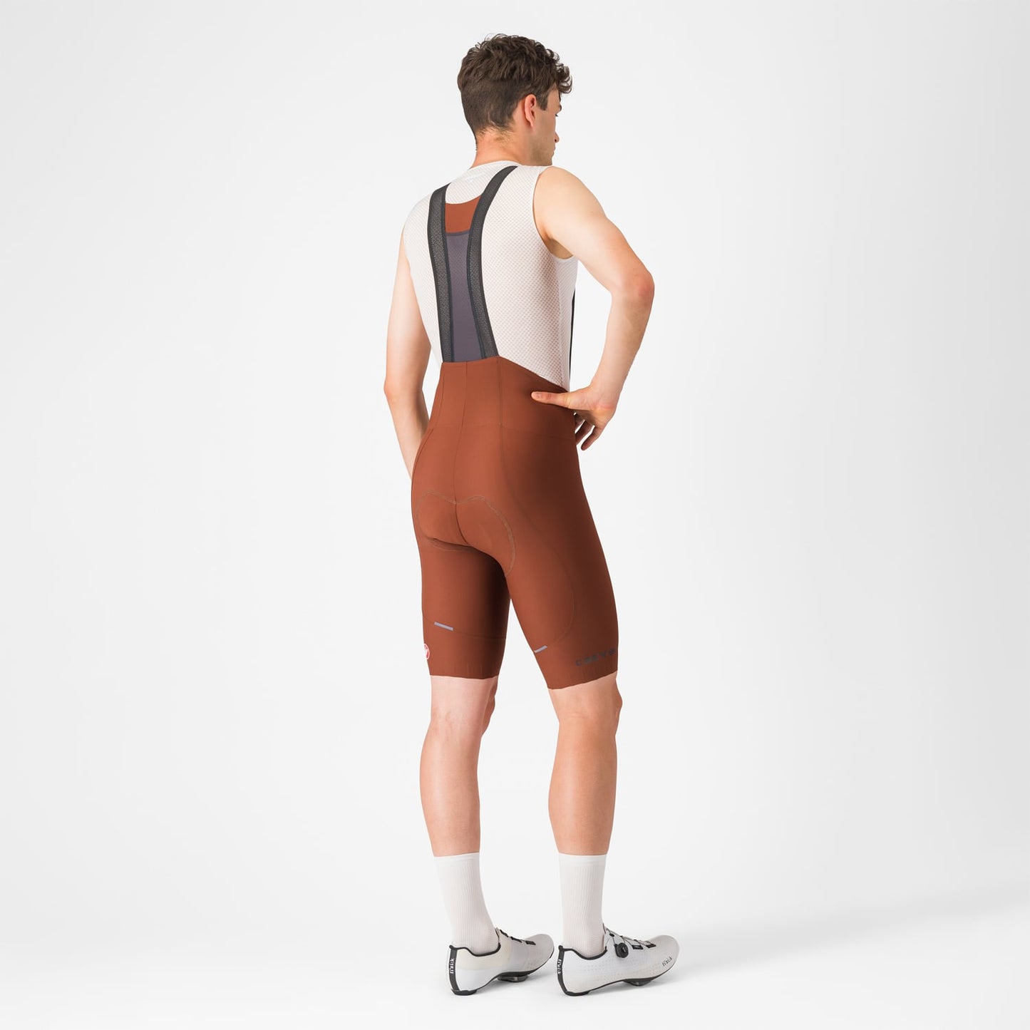 Kurze Trägerhose CASTELLI ESPRESSO Mocha