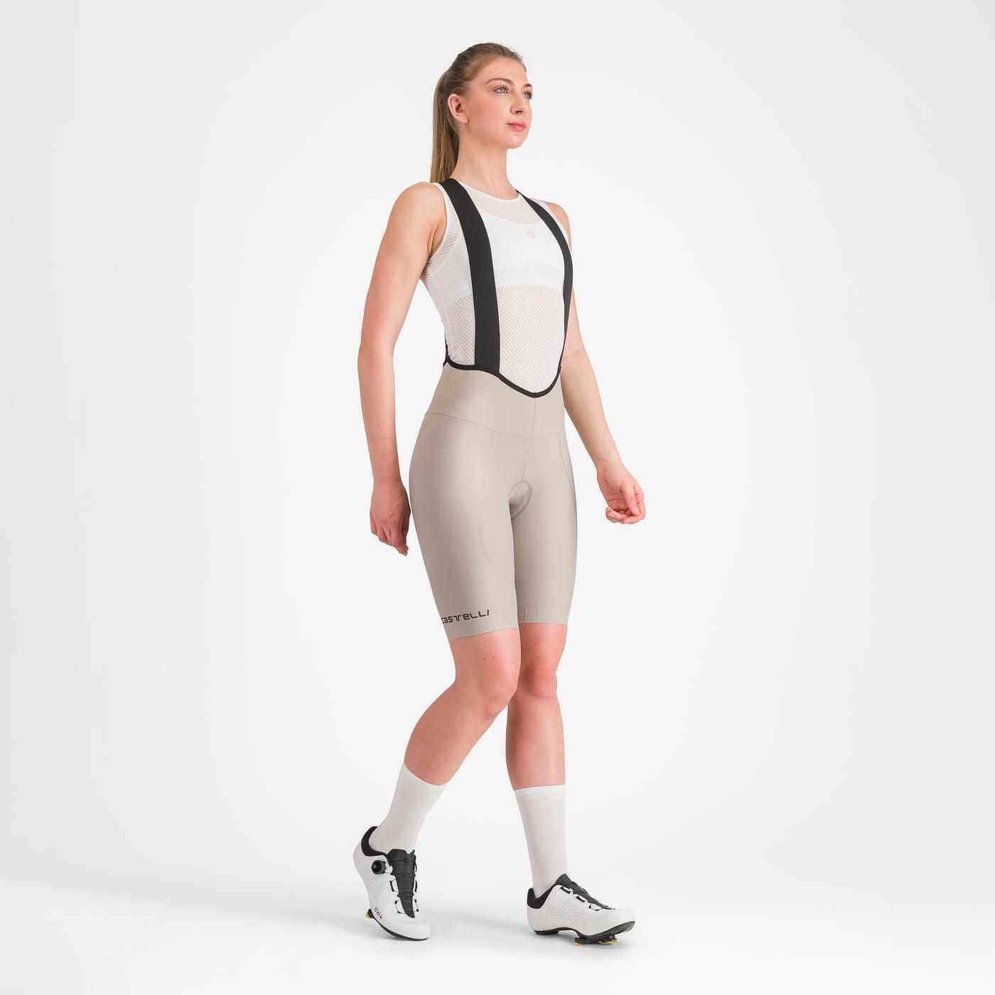 CASTELLI ESPRESSO W DT Frauen Beige Kurze Trägerhose