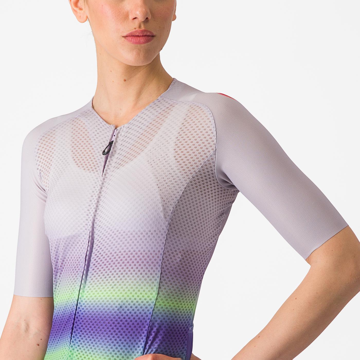 Trikot CASTELLI CLIMBER'S 4.0 W Kurzarm Women Violett/Grün
