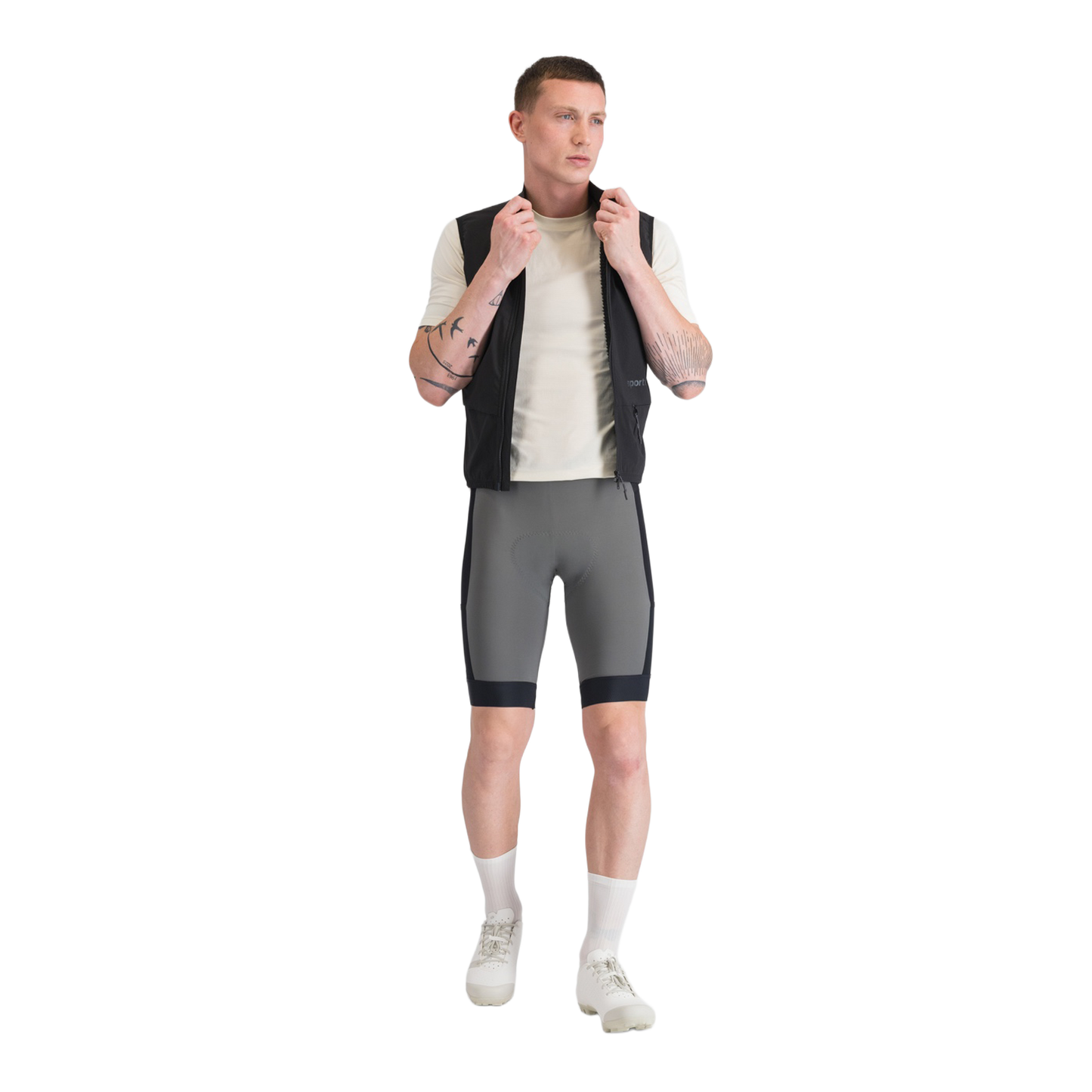 SPORTFUL SUPERGIARA 2 Kurze Trägerhose Grau/Schwarz