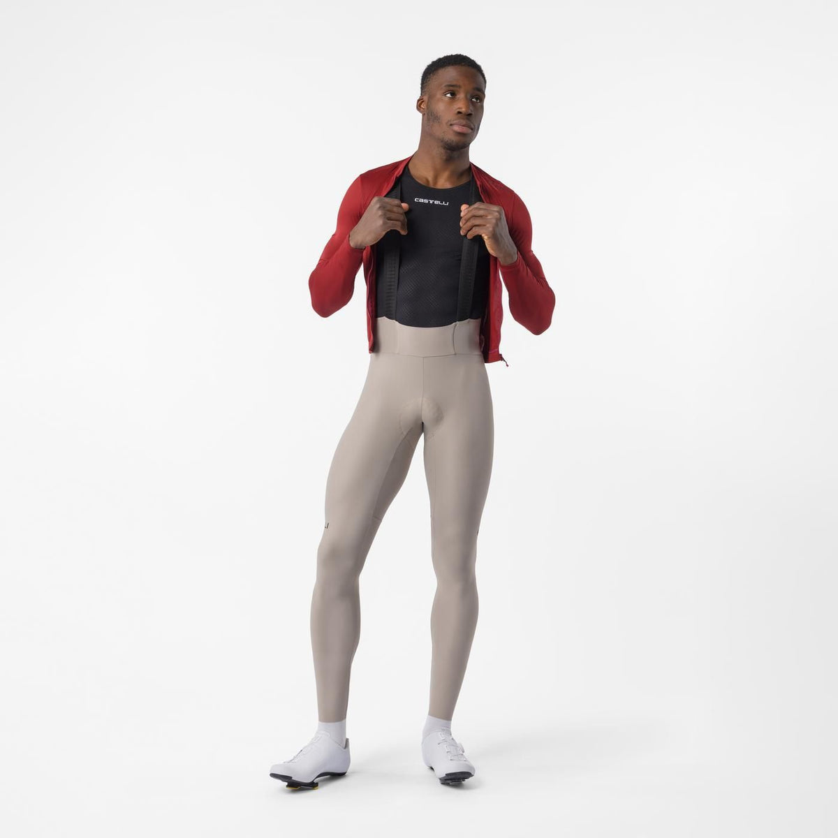 Lange Trägerhose CASTELLI ESPRESSO Transition Beige