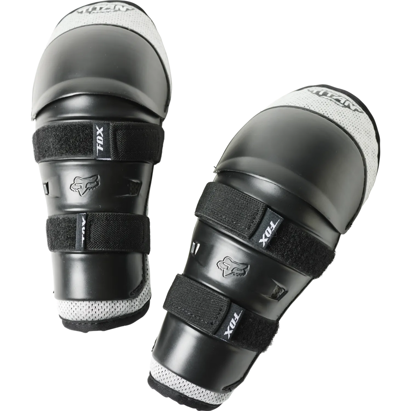 FOX TITAN Junior Knie-/Schienbeinschoner Schwarz/Silber