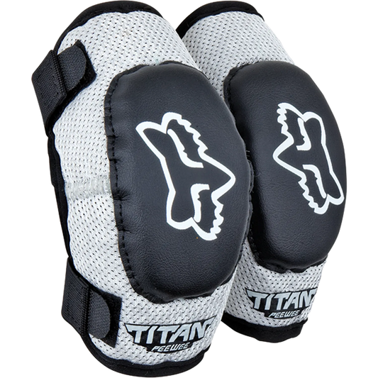 FOX PEEWEE TITAN Junior-Ellbogenschützer Schwarz/Silber