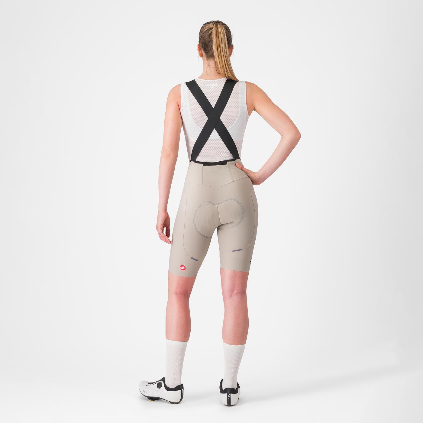 CASTELLI ESPRESSO W DT Frauen Beige Kurze Trägerhose