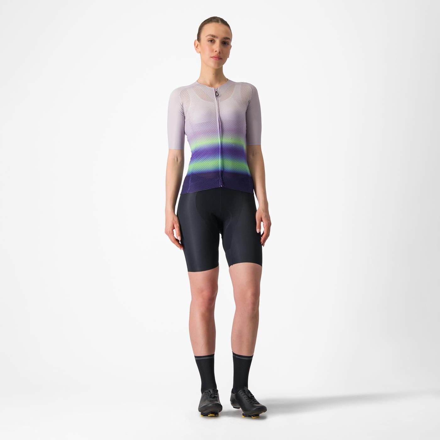 Trikot CASTELLI CLIMBER'S 4.0 W Kurzarm Women Violett/Grün