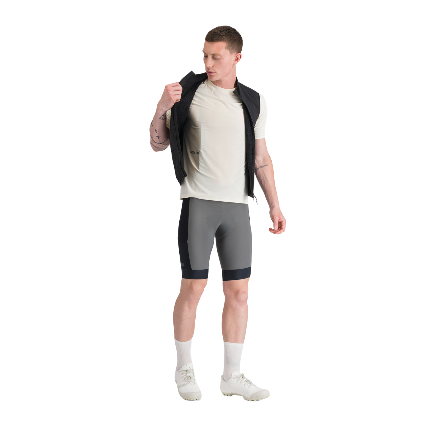 SPORTFUL SUPERGIARA 2 Kurze Trägerhose Grau/Schwarz