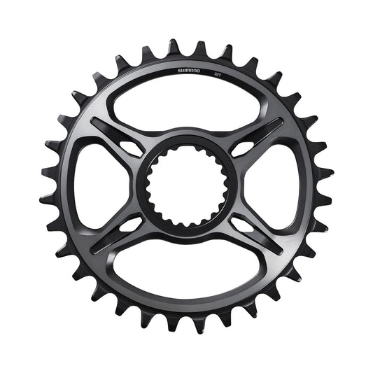 Einfach-Kettenblatt SHIMANO XTR M9100/M9120/M9125 SM-CRM95 12-fach Direct Mount — Kettenblatt auf weißem Hintergrund