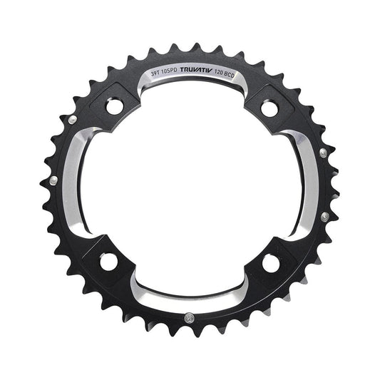 Plateau Extérieur SRAM MTB 120BCD S2 10V  4 Trous 120mm — vue du plateau sur fond blanc