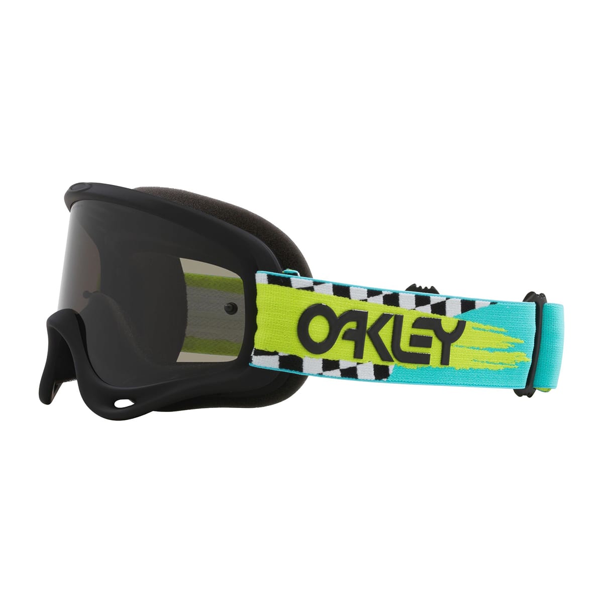 OAKLEY O Frame MX Teal Checks Screen Dunkelgrau Maske OO7029-83