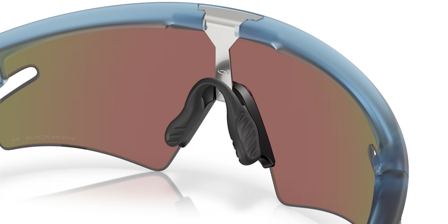 Brille OAKLEY SPHAERA SLASH Matt Transparent Stone Glas Prizm Sapphire Polarized - OO9499-0336