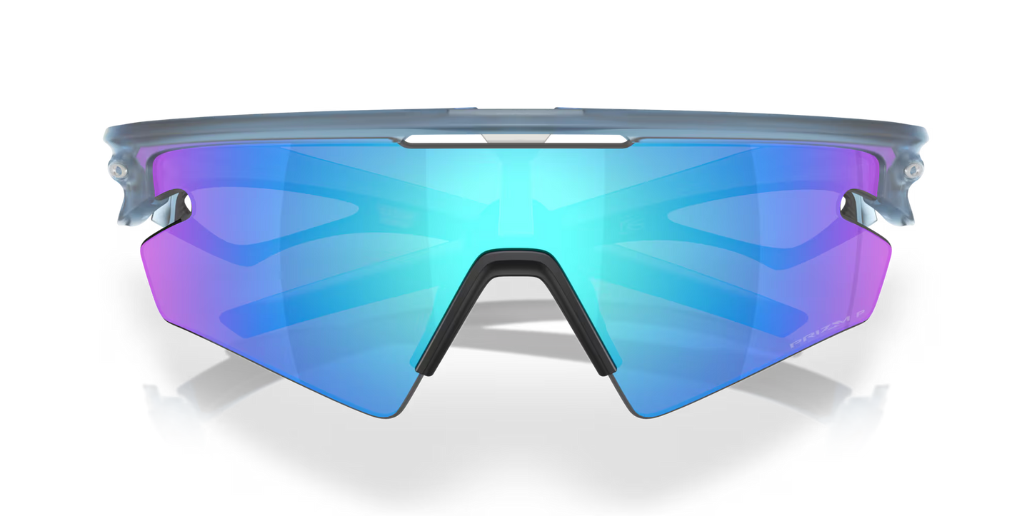 Brille OAKLEY SPHAERA SLASH Matt Transparent Stone Glas Prizm Sapphire Polarized - OO9499-0336