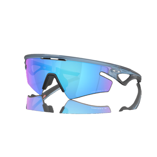 Brille OAKLEY SPHAERA SLASH Matt Transparent Stone Glas Prizm Sapphire Polarized - OO9499-0336