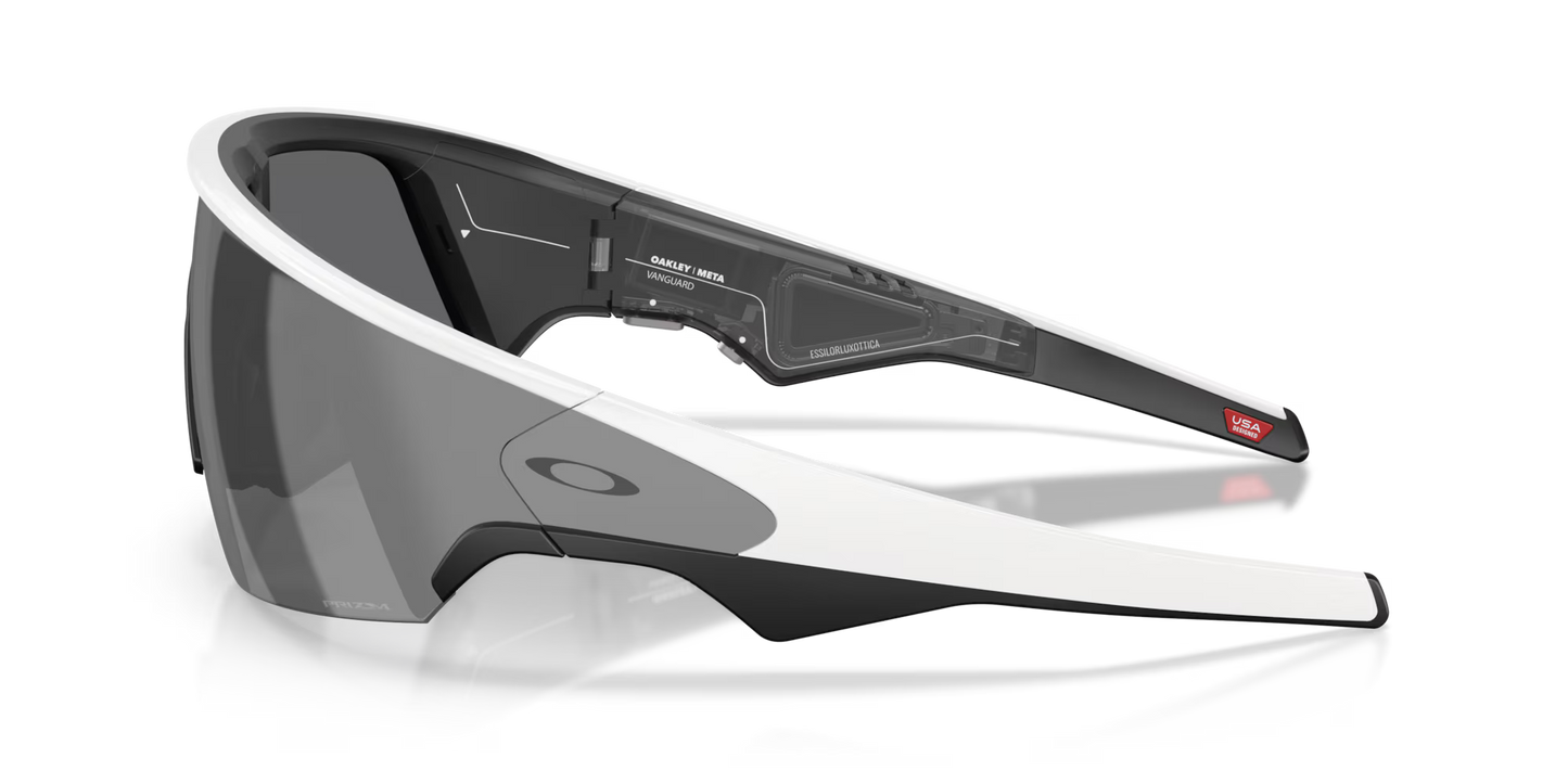 OAKLEY VANGUARD META Brille Schwarz/Weiß Prizm Black Glas