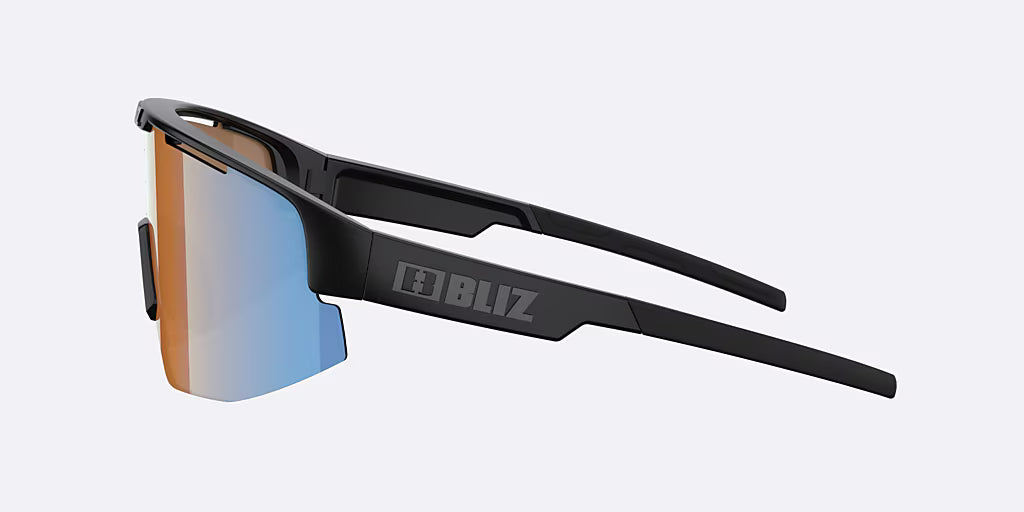 BLIZ MATRIX Brille Schwarz Matt Nano Optics Glas Nordic Ligh Coral - Orange w Blau Multi