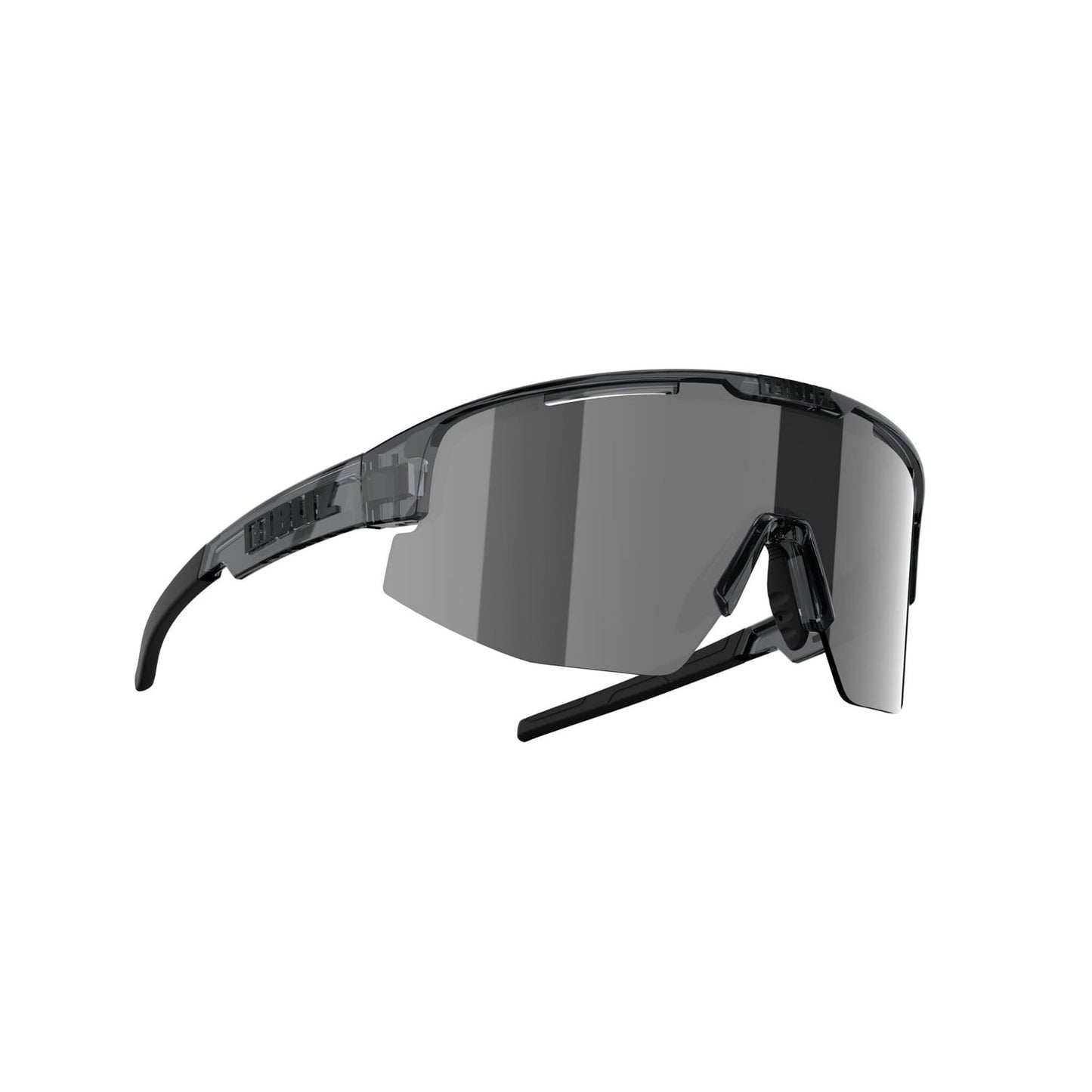 BLIZ MATRIX Brille Schwarz Kristall Rauchschirm Silber