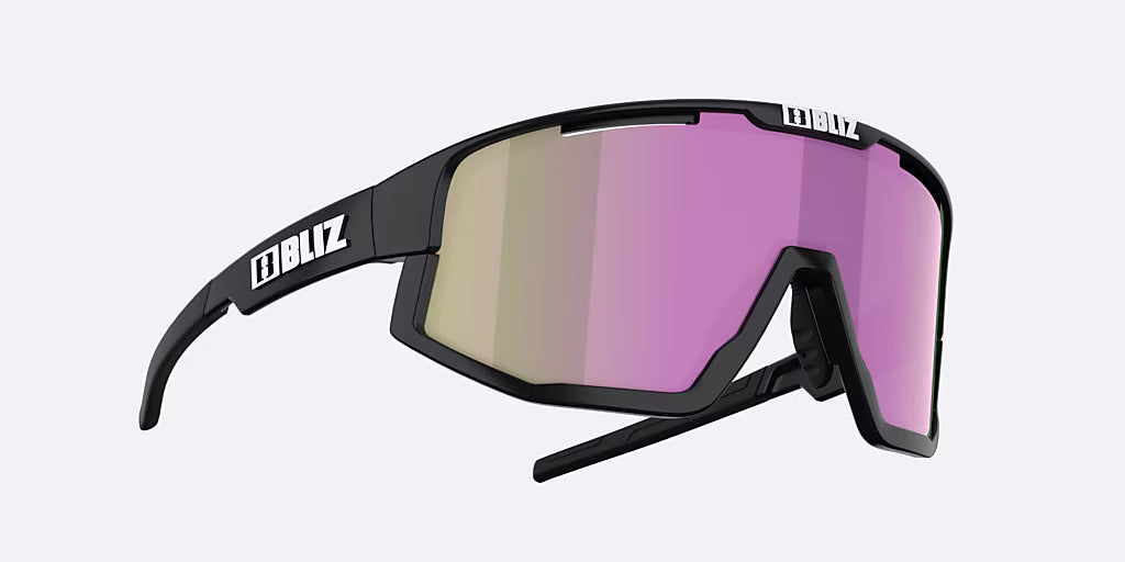 BLIZ FUSION SMALL Brille Schwarz Matt Schirm Braun Rosa