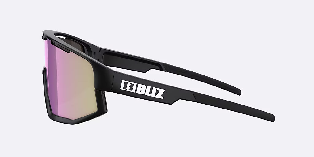 BLIZ FUSION SMALL Brille Schwarz Matt Schirm Braun Rosa