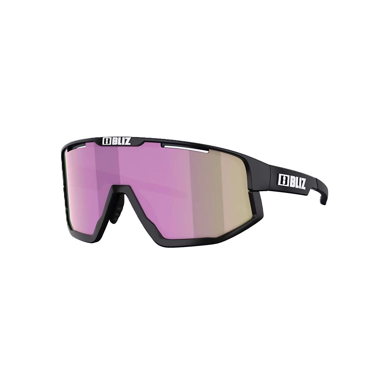 BLIZ FUSION SMALL Brille Schwarz Matt Schirm Braun Rosa