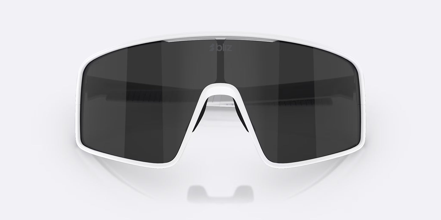 BLIZ P001 Brille Weiß Matt Smoke Screen