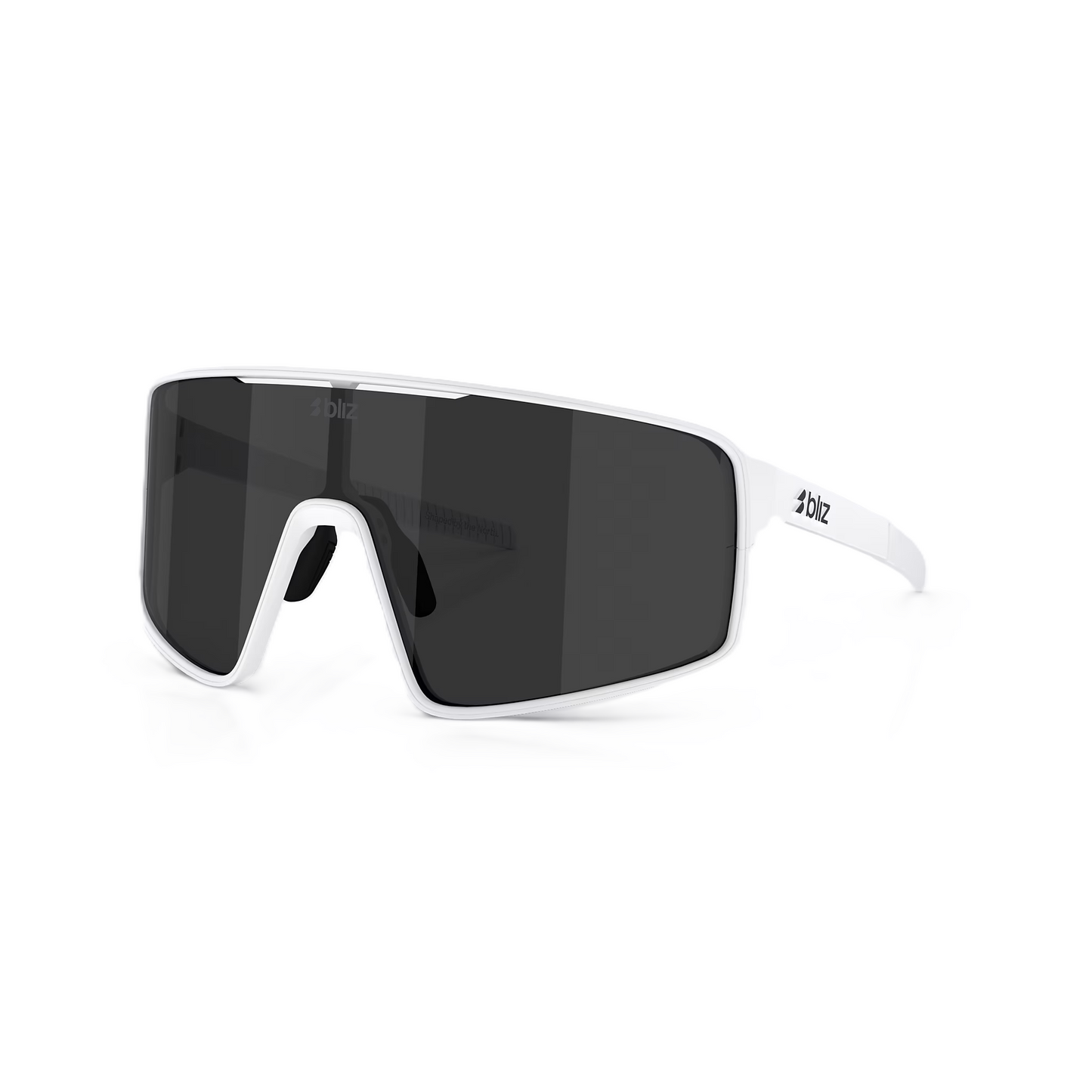 BLIZ P001 Brille Weiß Matt Smoke Screen