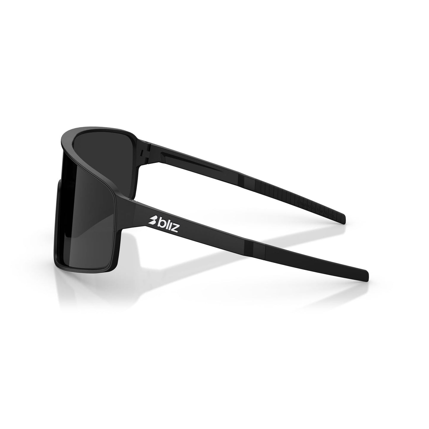 BLIZ P001 S Brille Schwarz Matt Graues Display