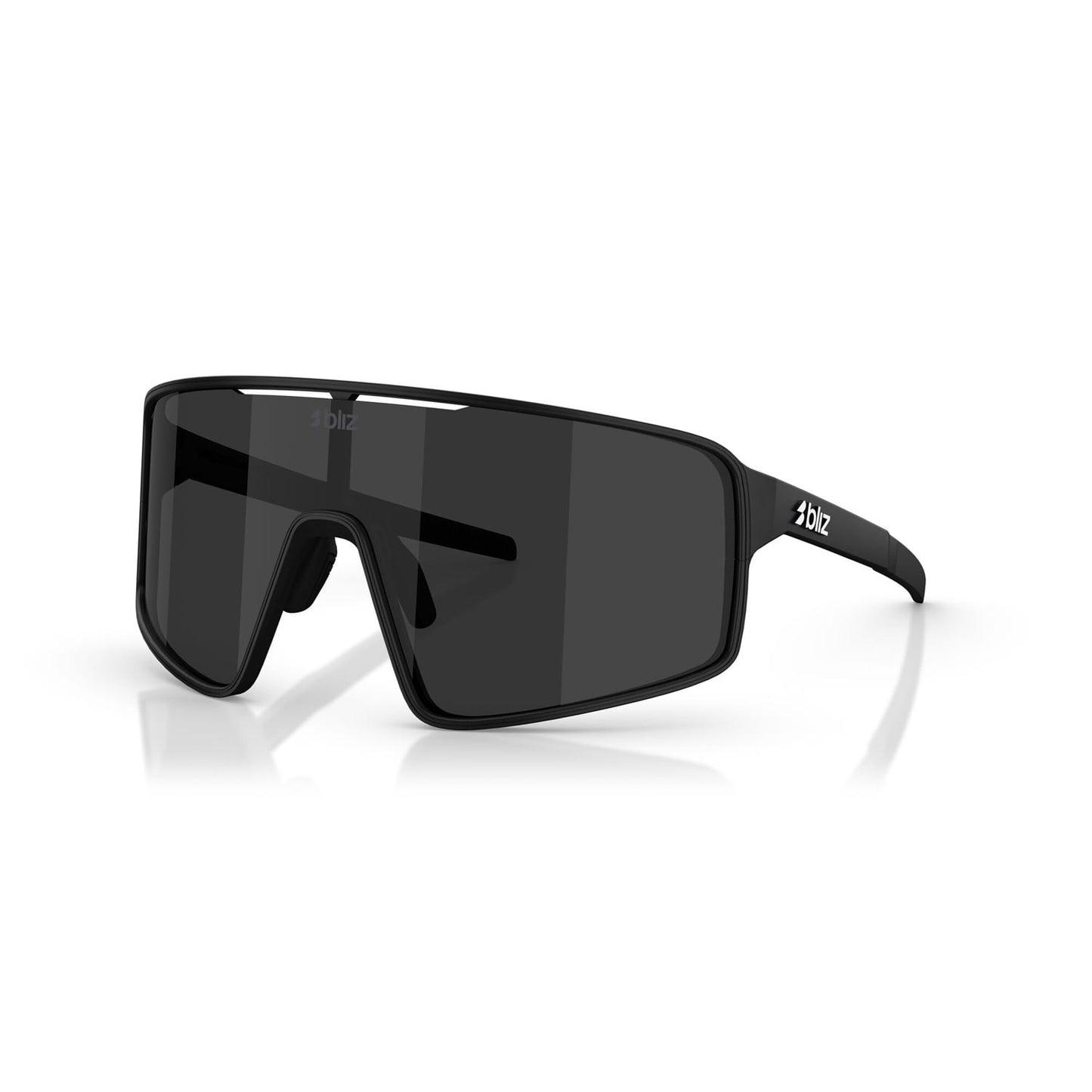 BLIZ P001 S Brille Schwarz Matt Graues Display