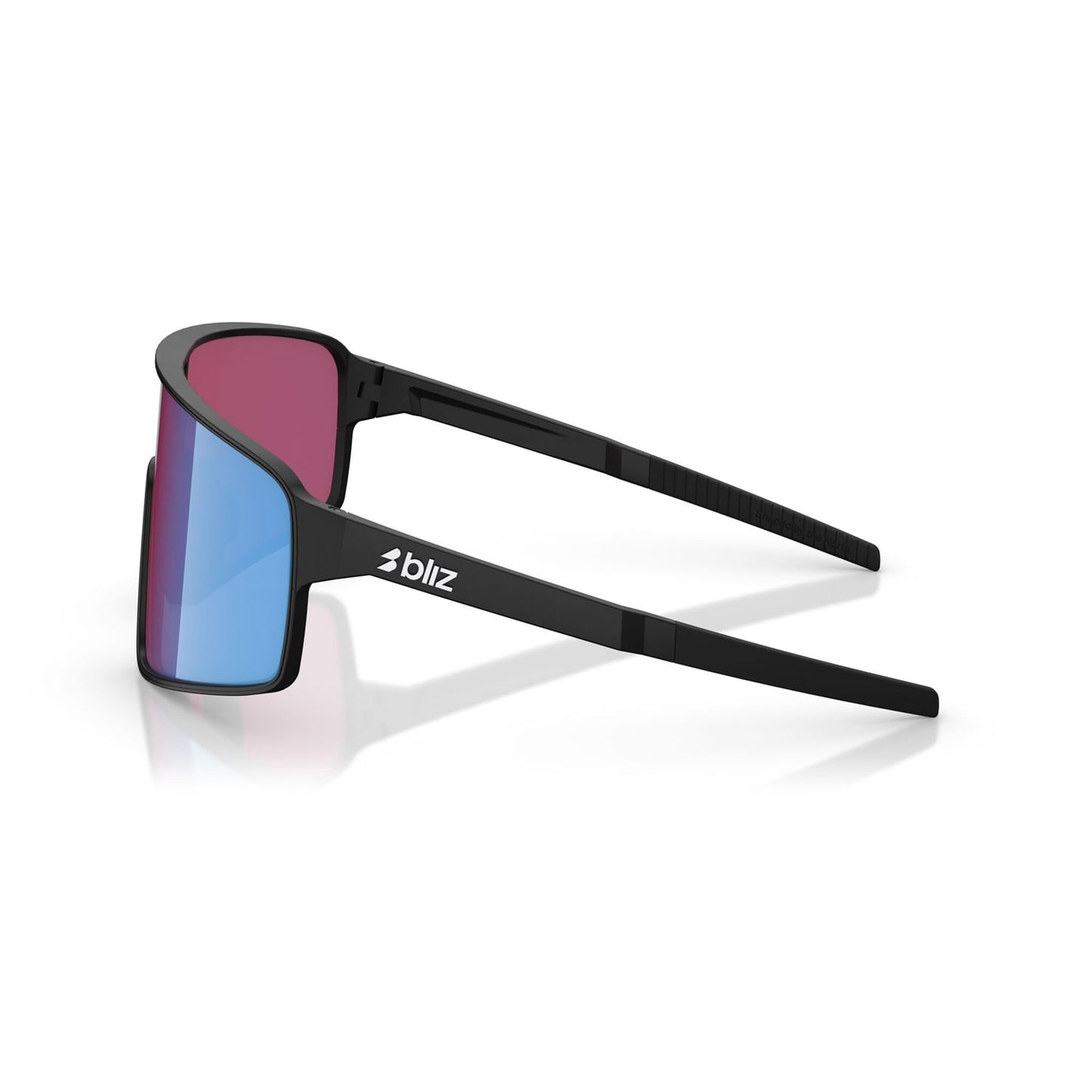 Brille BLIZ P001 S Schwarz Mattschirm Rosa Violett Blau Spiegel