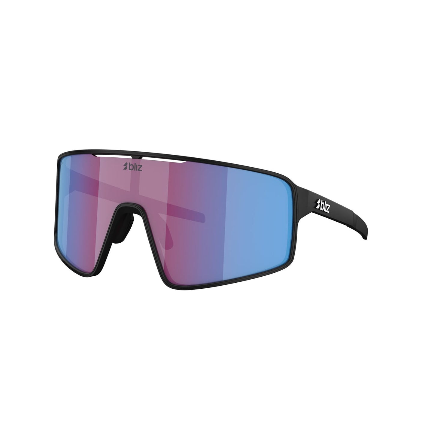 Brille BLIZ P001 S Schwarz Mattschirm Rosa Violett Blau Spiegel