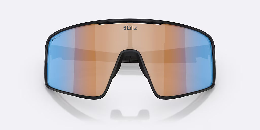 Brille BLIZ P001S Schwarz Matt Glas Nano Optics Nordic Ligh Coral - Orange w Blau Multi