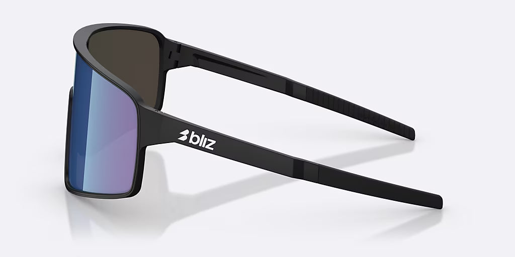 BLIZ P001 Brille Schwarz Matt Irdium Blue Screen