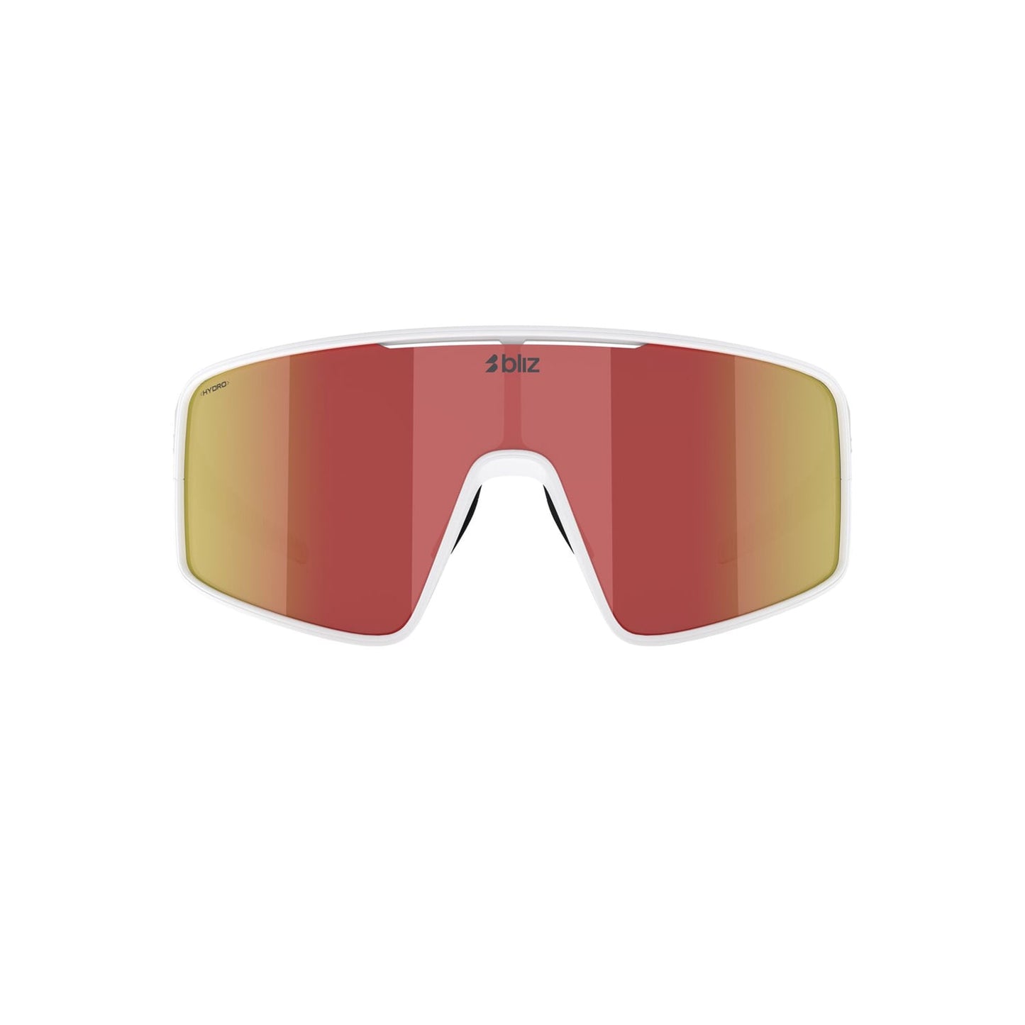 BLIZ P001 Brille Weiß Matt Schirm Braun Rot Spiegel
