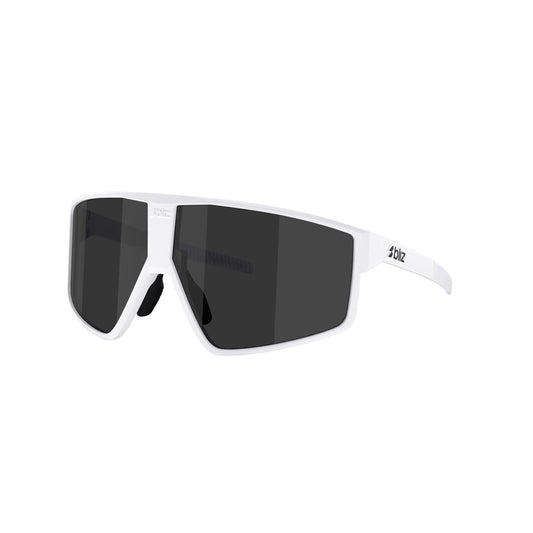 BLIZZ P002S Brille Mattweiß Rauchgrauer Schirm